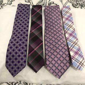 Selling 4 ties in the purple/pink family
